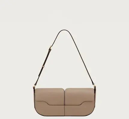 Leather Baguette Handbag