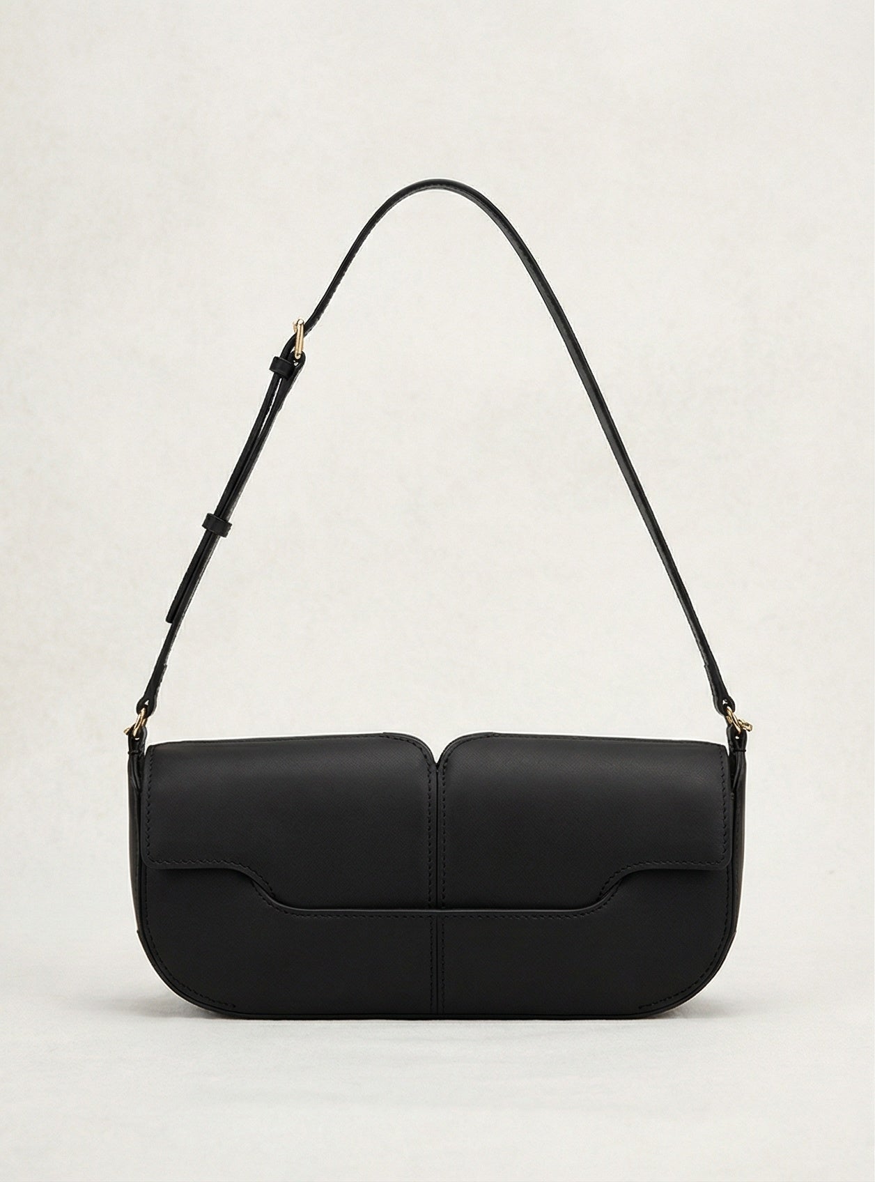 Leather Baguette Handbag