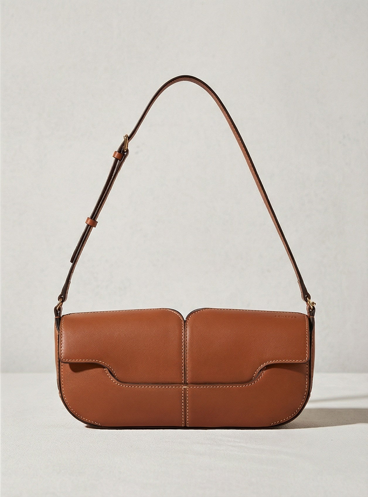 Leather Baguette Handbag