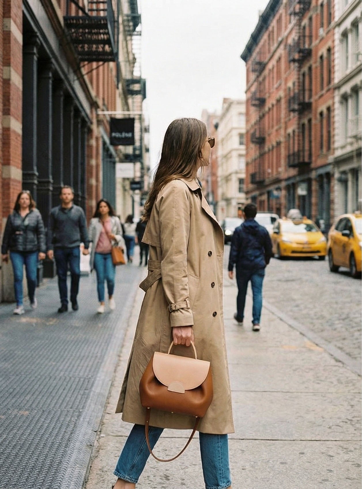 Leather Smiley Handbag