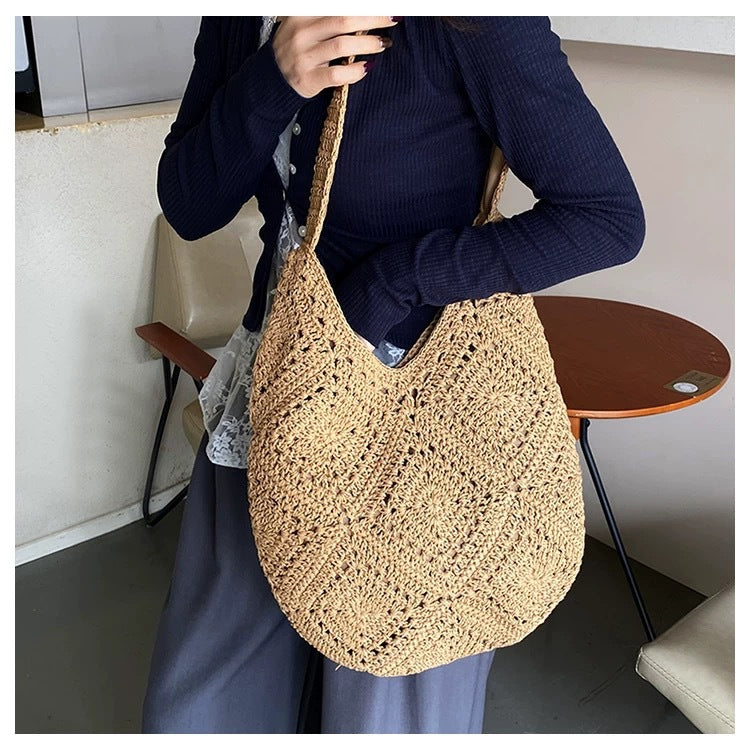 Openwork Woven Bag